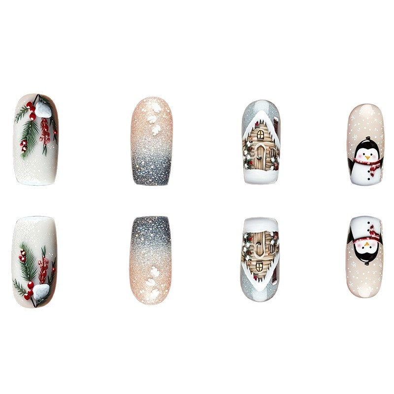 Winter-Themed Decorative Nail Art Bowlift