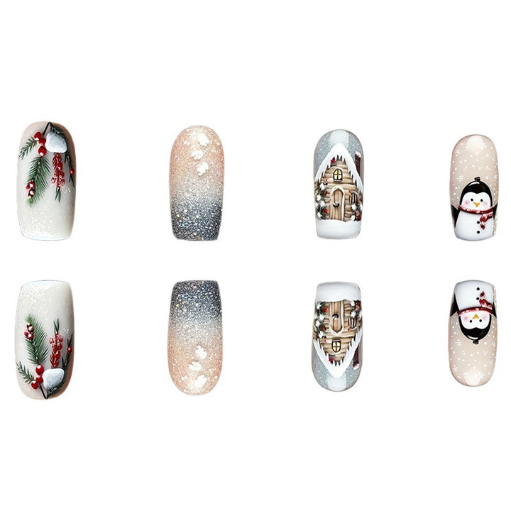 Winter-Themed Decorative Nail Art Bowlift