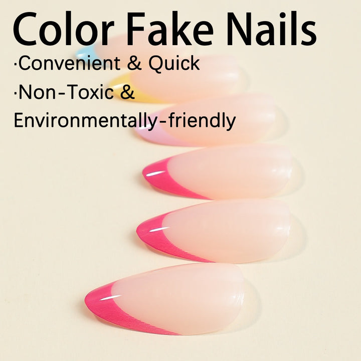 Acrylic nail set with stylish gradient and elegant tips Bowlift