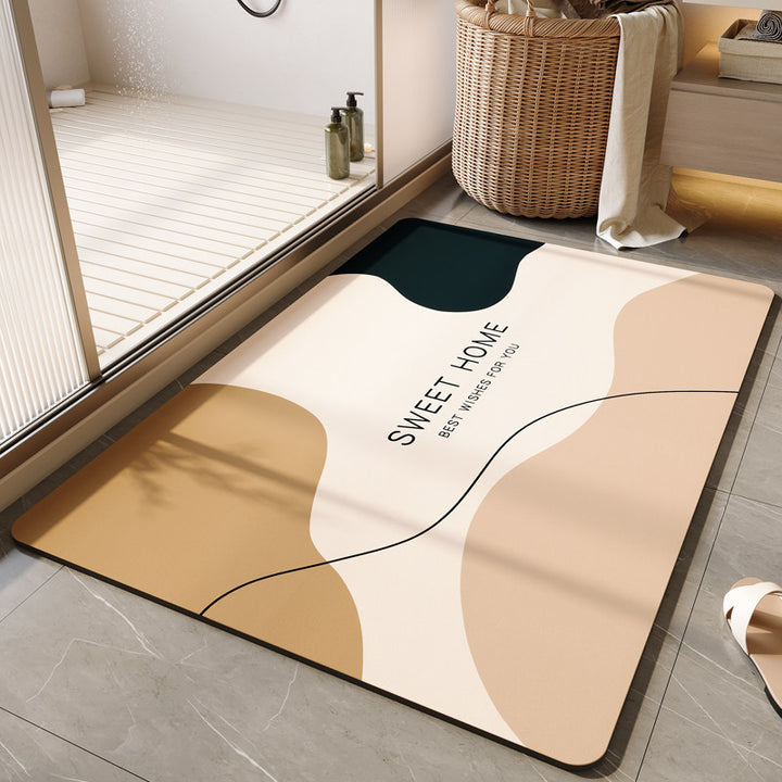 Decorative Floral Bath Mat Bowlift