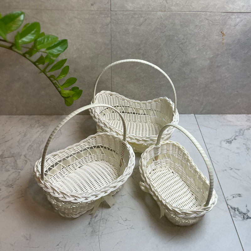 Decorative Woven Storage Basket Bowlift