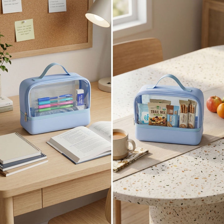 Practical and Transparent Cosmetic Organizer Bag Bowlift