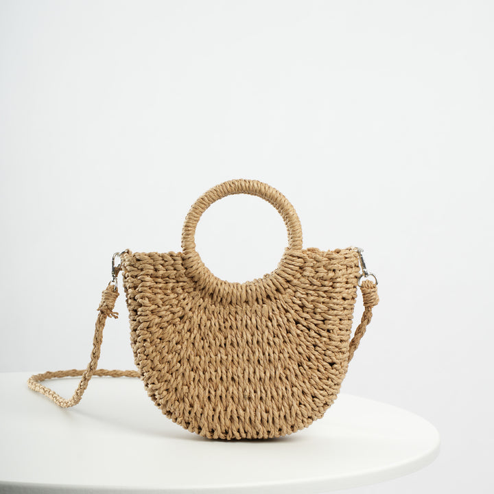 Handmade Basthandbag with Round Handles Bowlift