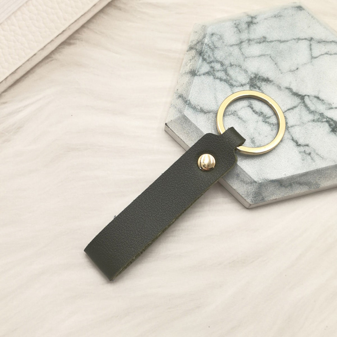 Unisex keychain with elegant artificial leather design Bowlift