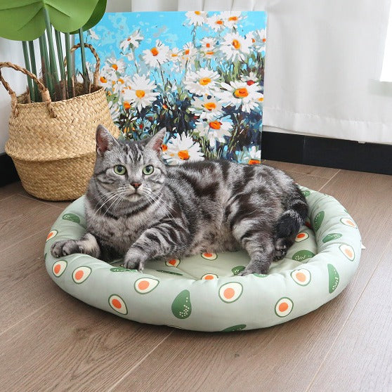 Avocado-Themed Cat Bed