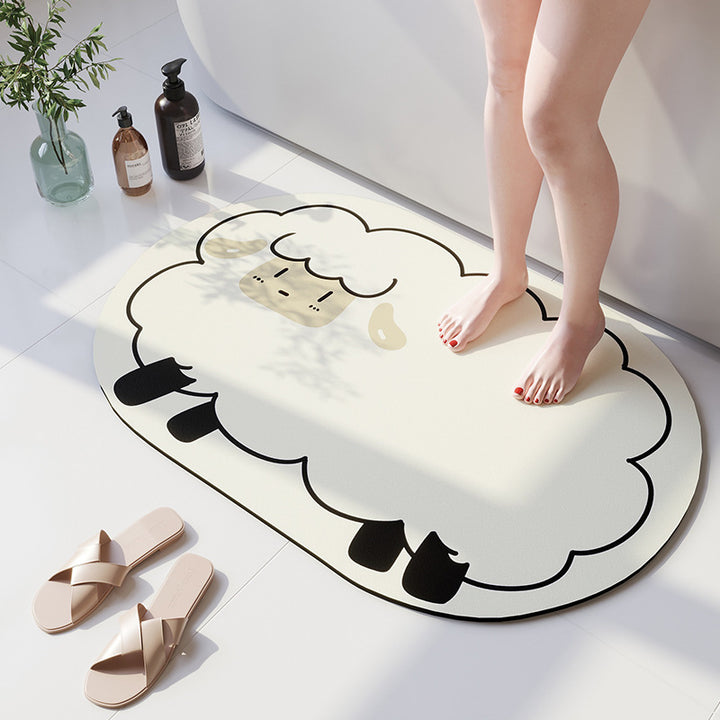 Cartoon Beer-Theme Soft Bath Mat