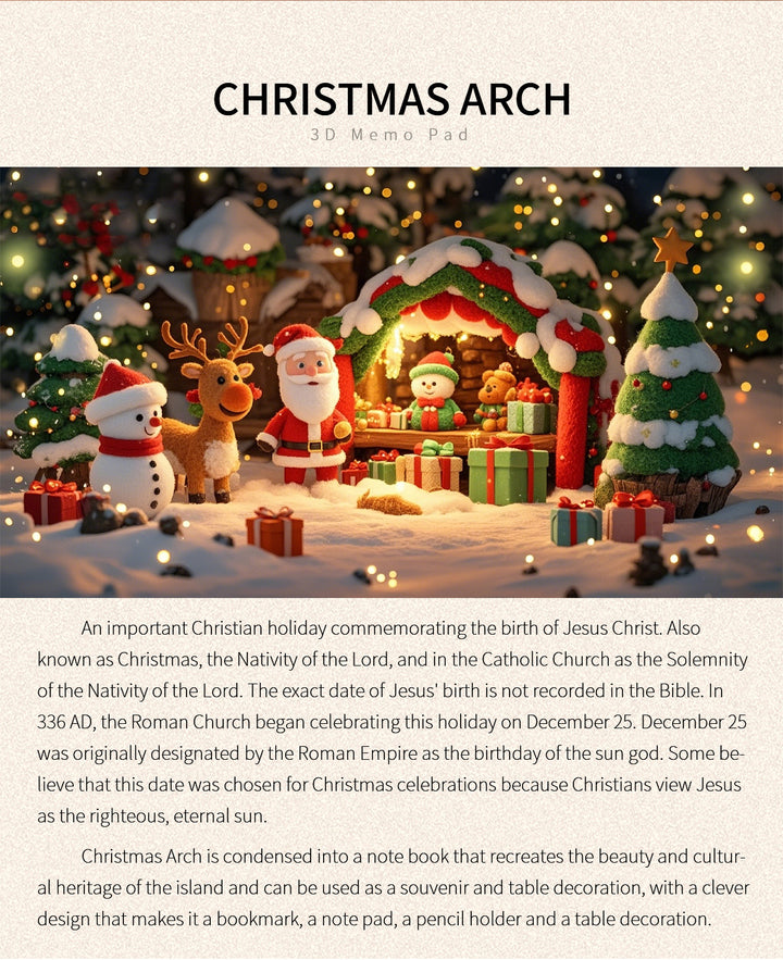 Creative Christmas 3D Arch Memo Calendar