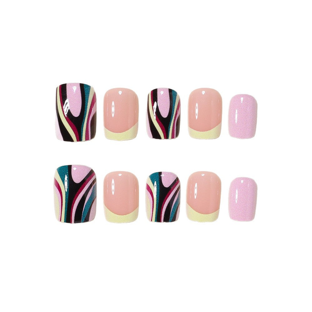 Artistic French Tip Nail Design Bowlift
