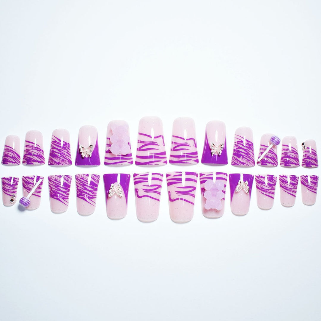 Artistic Butterfly Nail Design Extensions Bowlift