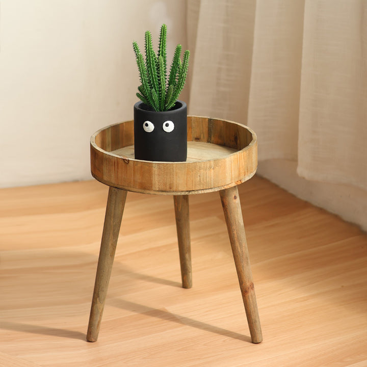 Modern side table made of wood Bowlift