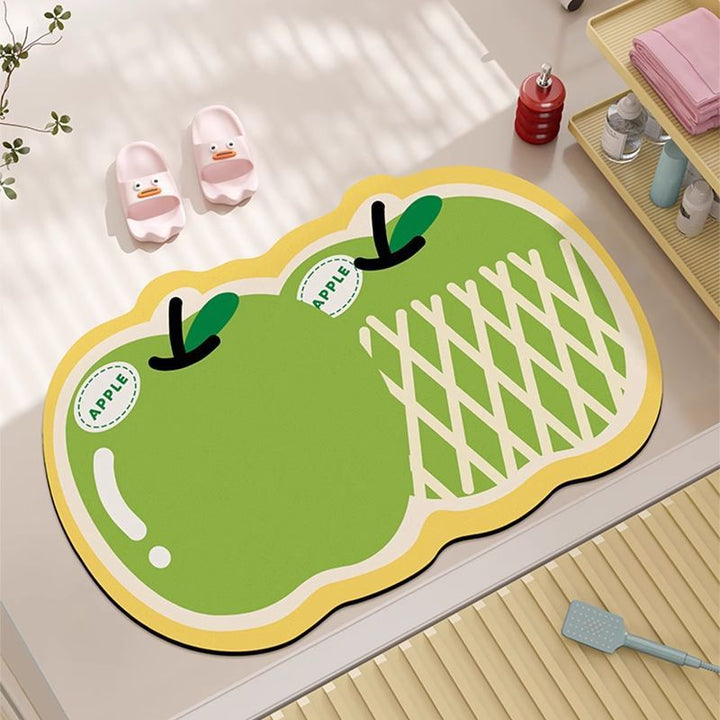Playful Fruit-Shaped Bowlift Bath Mat