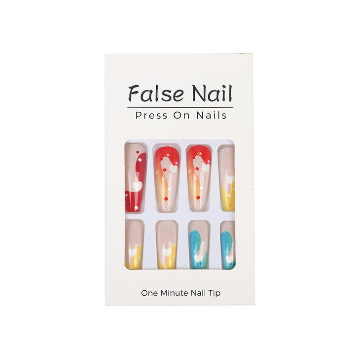 Acrylic Nail Set with Colorful and Creative Designs Bowlift
