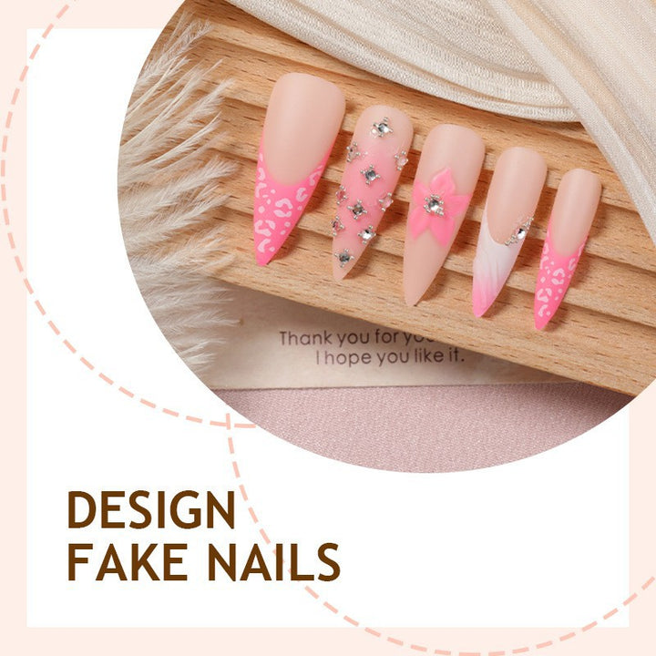 Nail art set with elegant floral embellishments and glamorous accents Bowlift