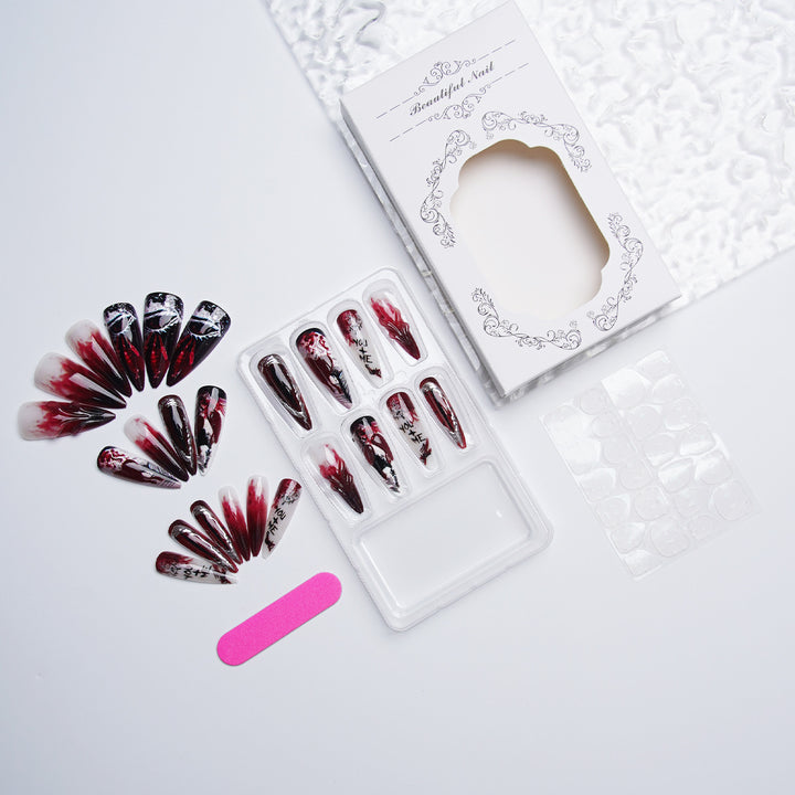 Exclusive artificial nails with floral design Bowlift