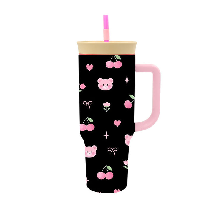 Women's Stylish Drink Cup with Practical Straw Bowlift