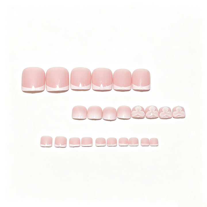 Decorative Press-On Nail Art Tips with Bow Design Bowlift