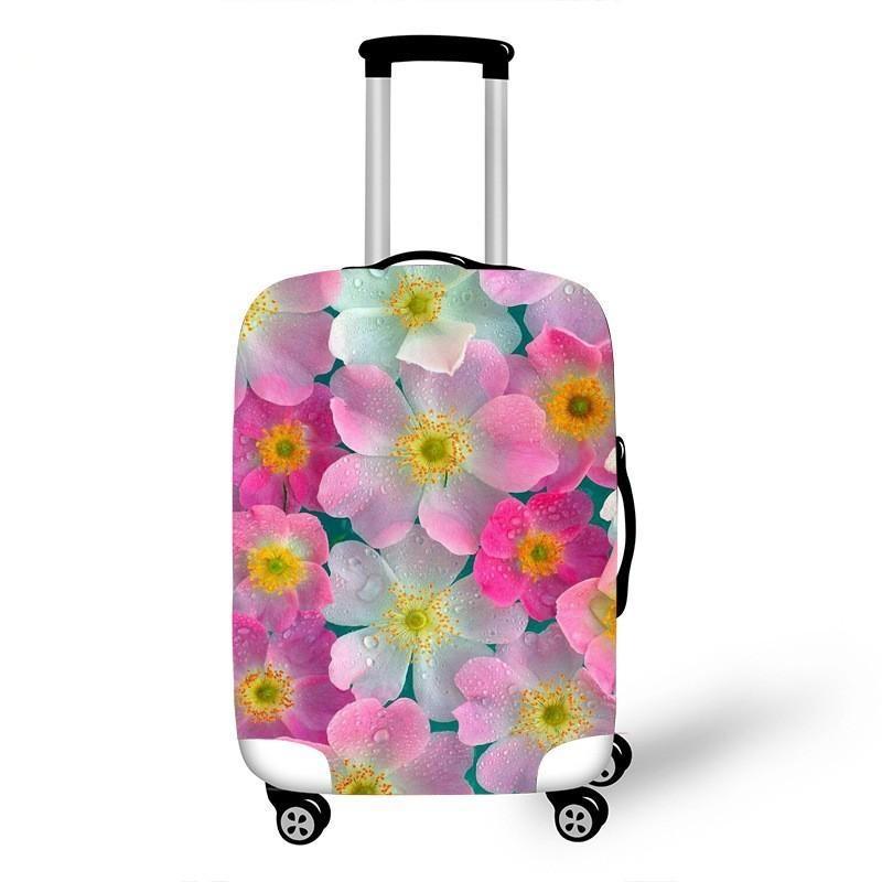 Women's hardshell travel suitcase with floral design Bowlift