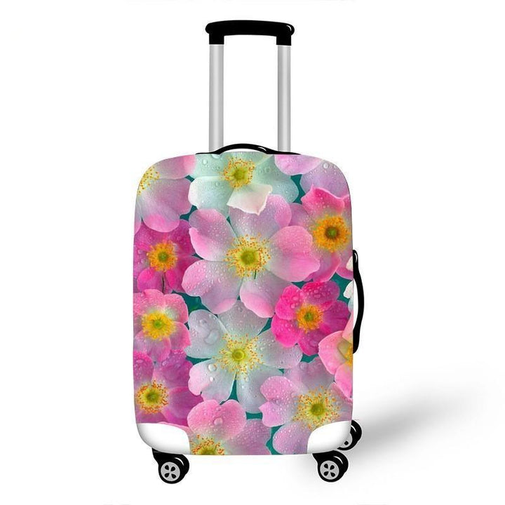 Women's hardshell travel suitcase with floral design Bowlift