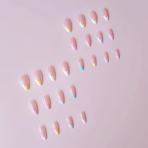 Artificial nail set in modern gradient design Bowlift