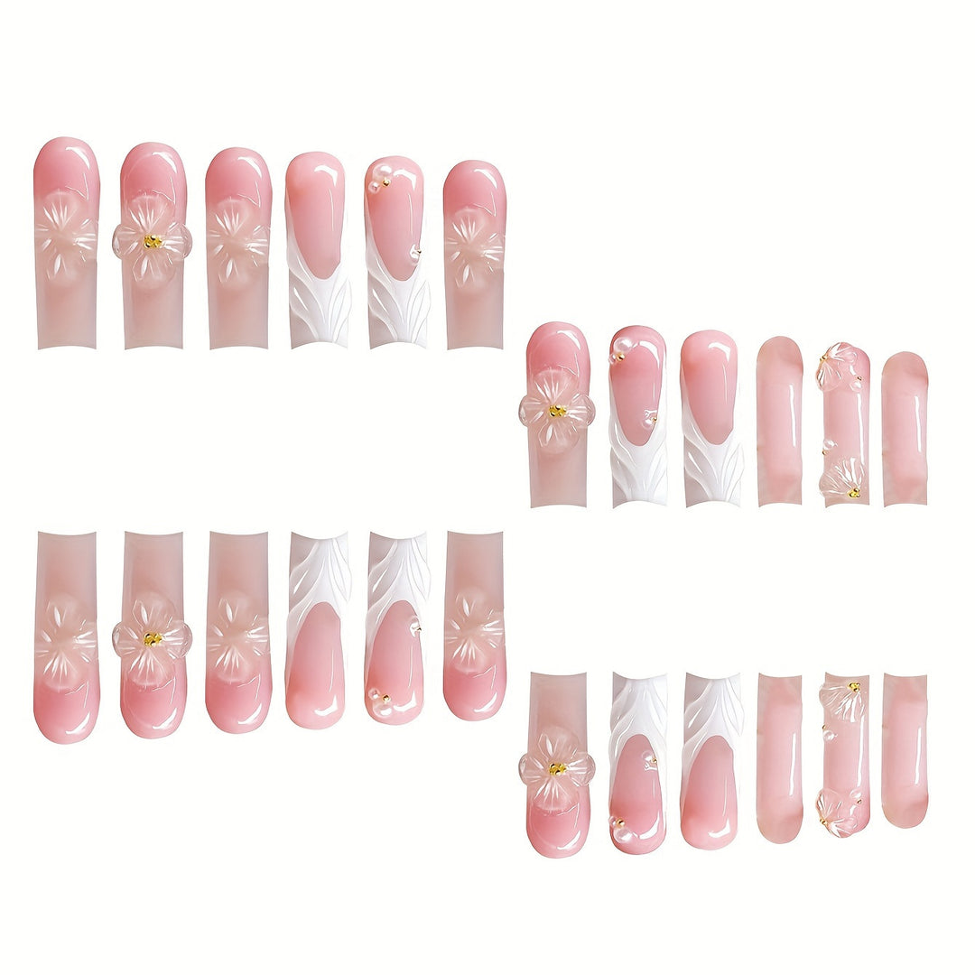Decorative Press-On Nail Set Bowlift