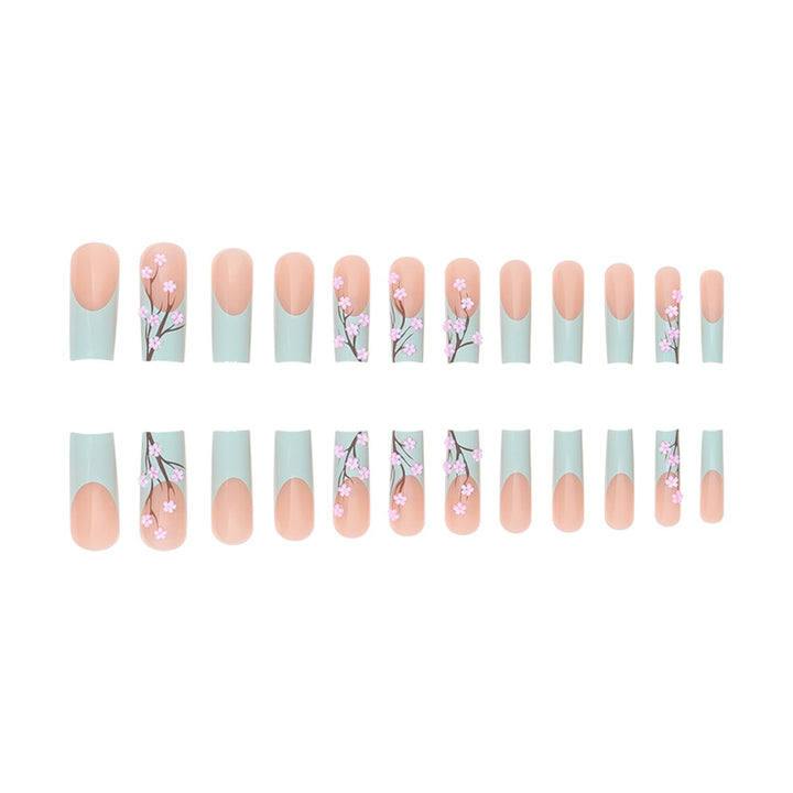 Floral Blossom Stiletto Press-On Nails Bowlift