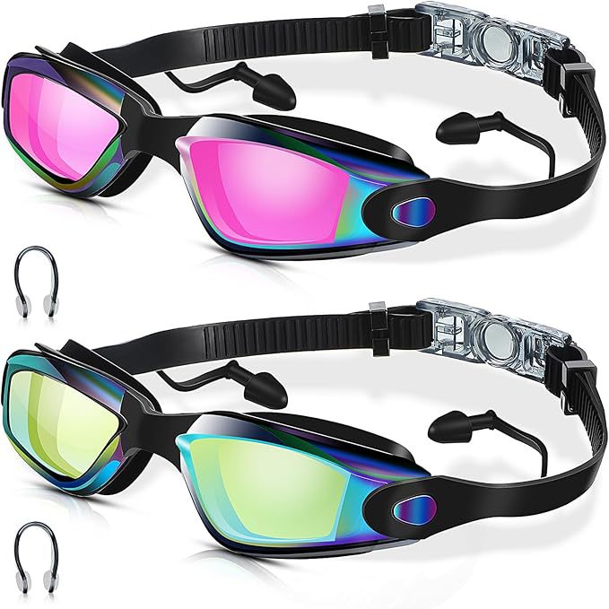 Swim goggles with adjustable head strap and anti-fog technology Bowlift