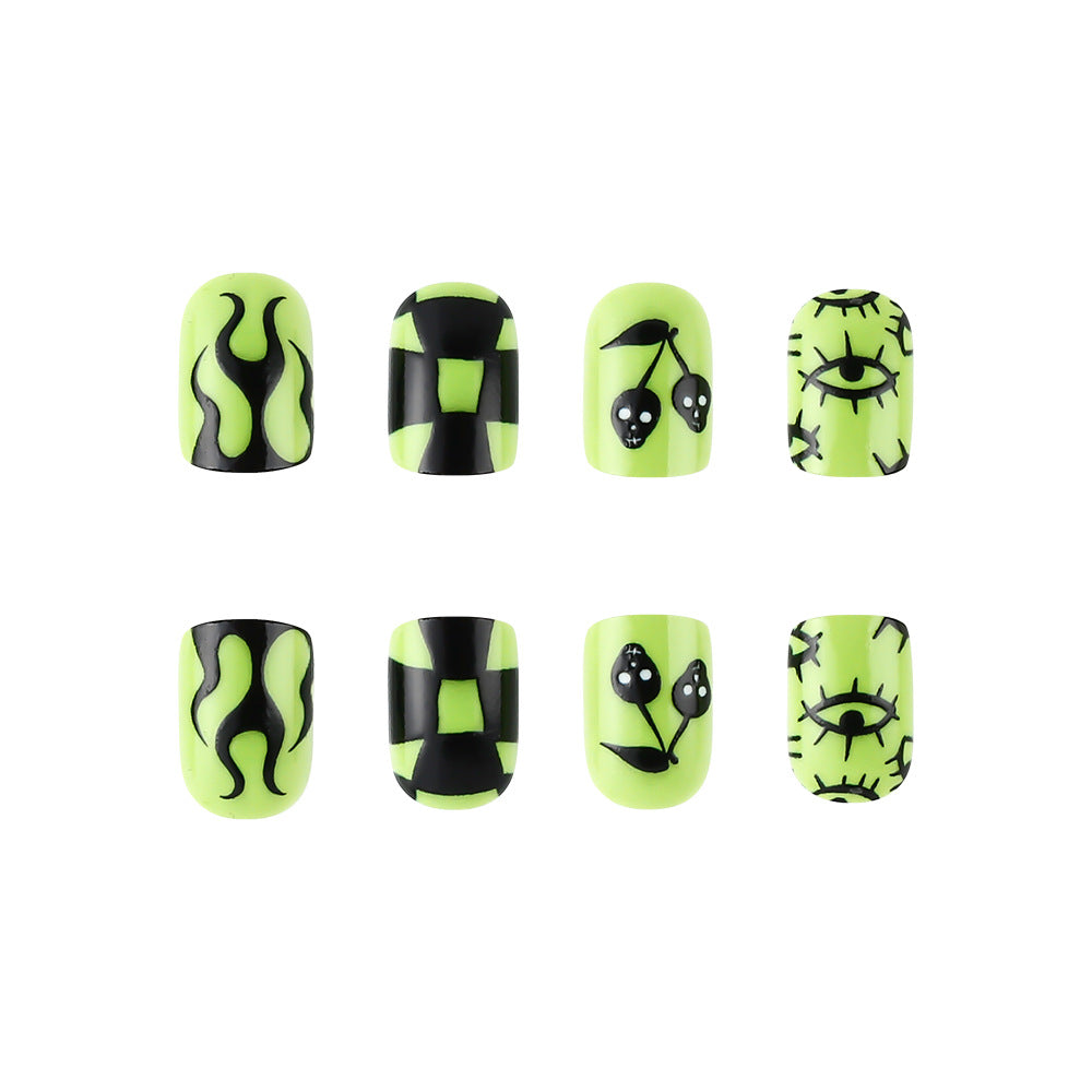 Artistic Graphic Press-On Nails Bowlift
