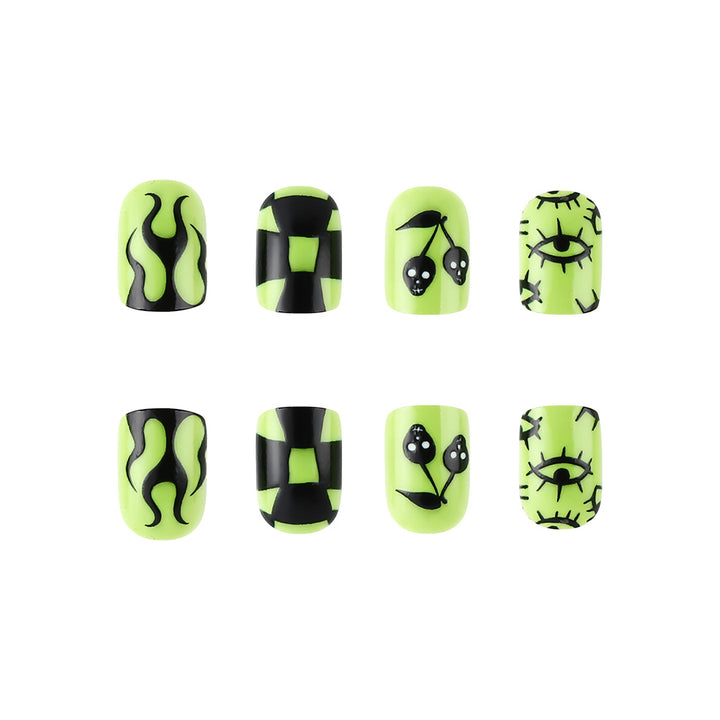 Artistic Graphic Press-On Nails Bowlift