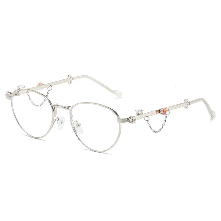 Decorative Rhinestone Cat-Eye Sunglasses Bowlift