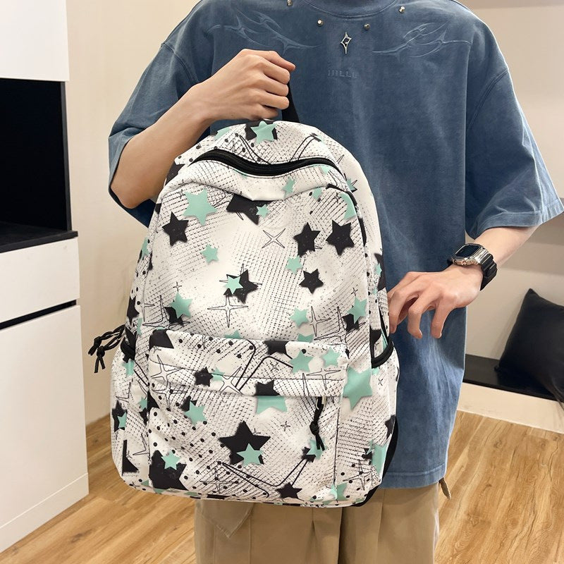 Star-Patterned School Backpack Bowlift
