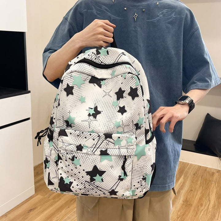 Star-Patterned School Backpack Bowlift