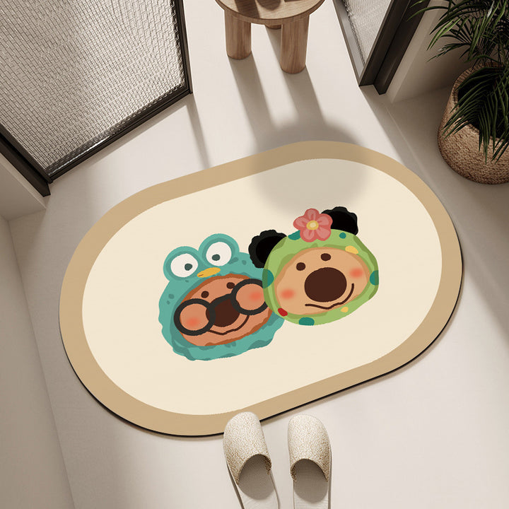 Plush Cartoon-Themed Area Mat