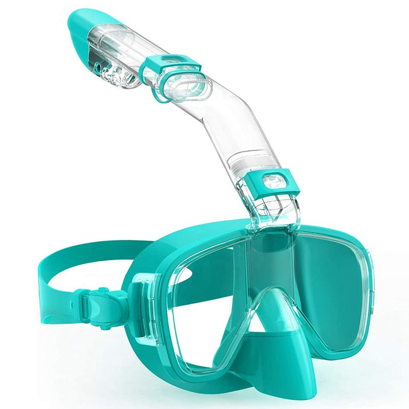 Snorkel mask with integrated swimming goggles Bowlift