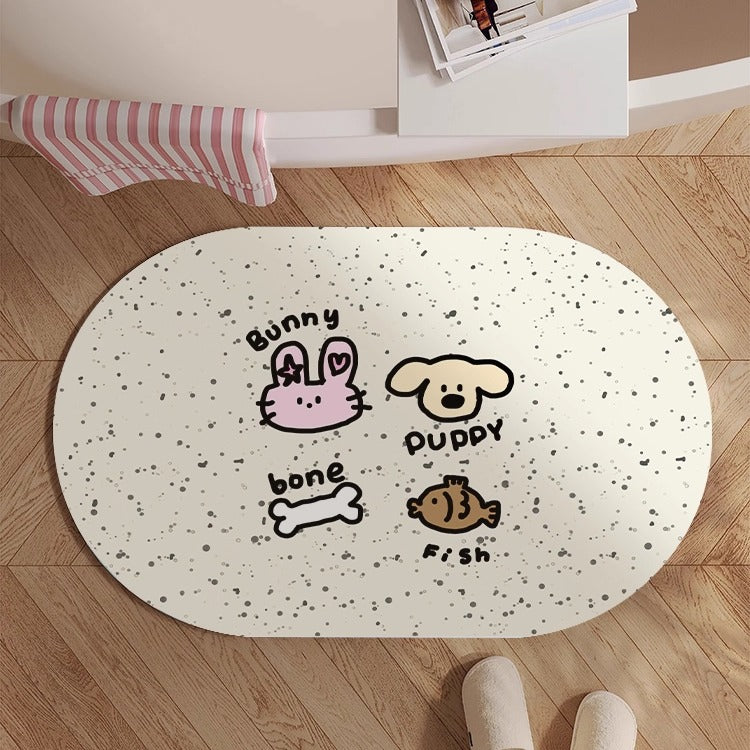 Whimsical Animal-Themed Bath Mat