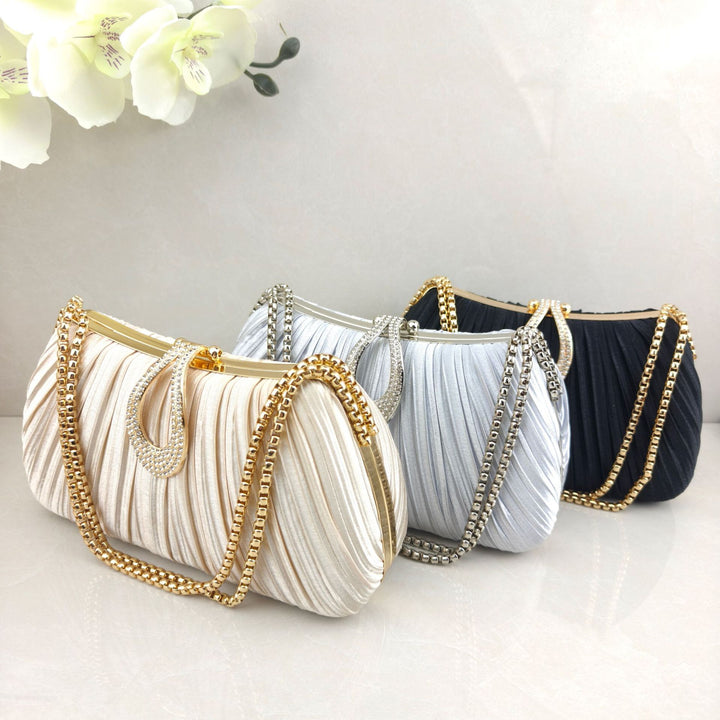 Pleated Evening Handbag