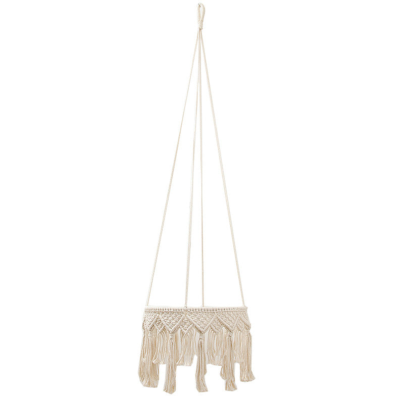 Macrame Hanging Plant Holder with Decorative Fringe Bowlift