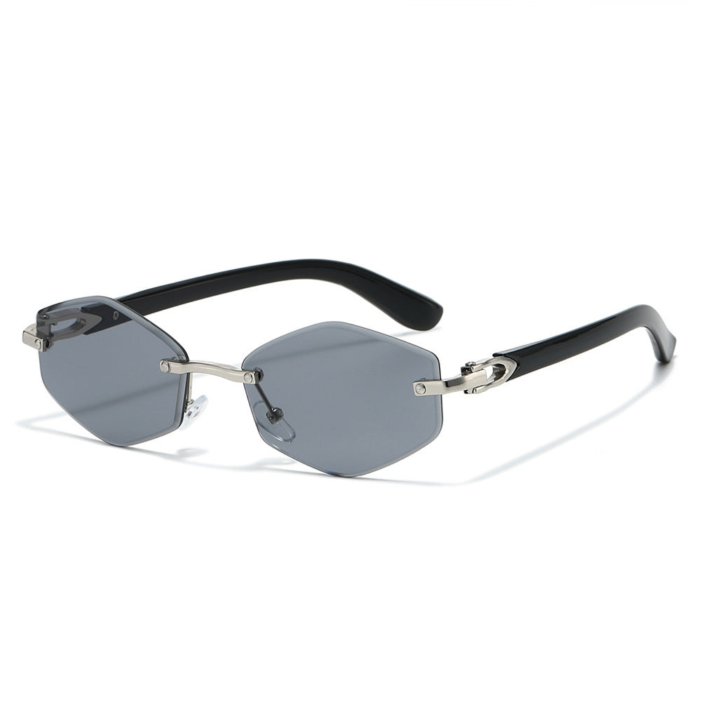 Futuristic Hexagonal Frame Sunglasses Bowlift