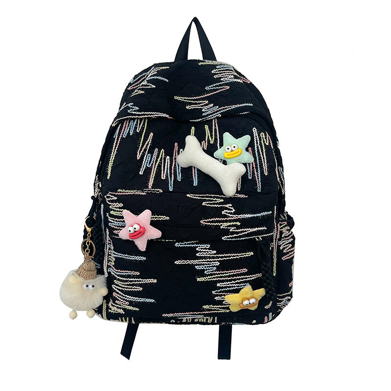 Fun-Themed Plush Backpack Bowlift