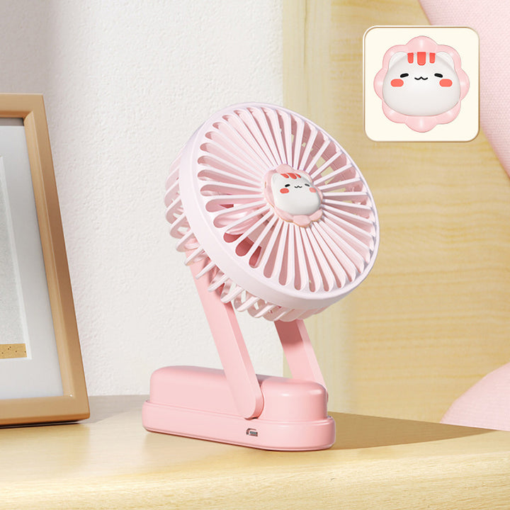 Women's Portable Mini Fan with Creative Designs Bowlift