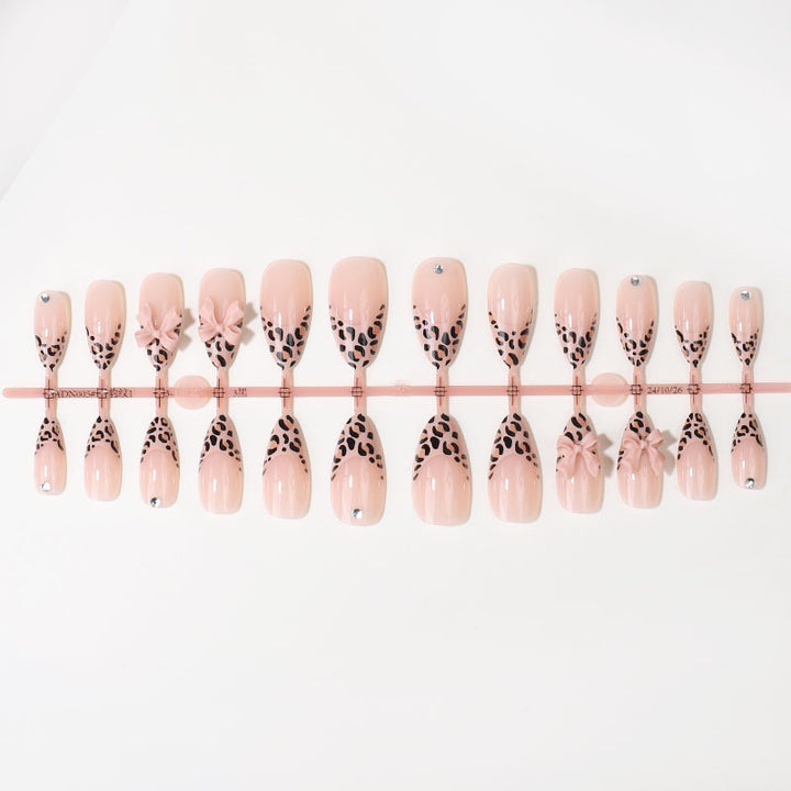 Decorative Leopard Print Press-On Nail Tips Bowlift