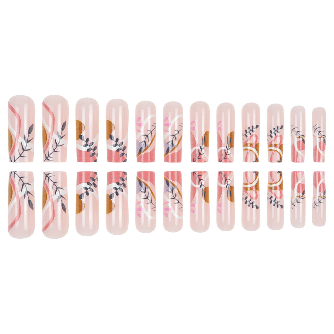 Floral Art Press-On Nails Bowlift