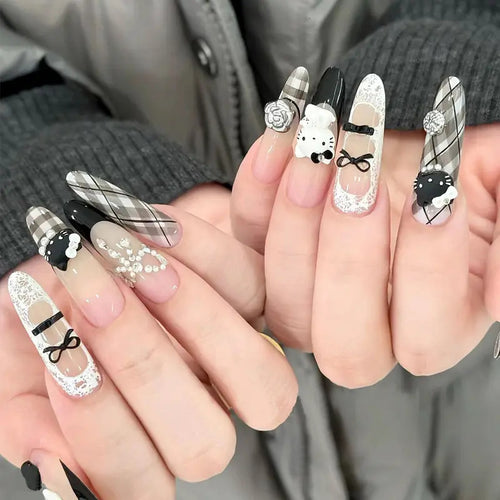 Creative Thematic Press-On Nail Design Bowlift
