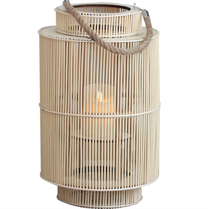 Decorative lantern made of woven material Bowlift