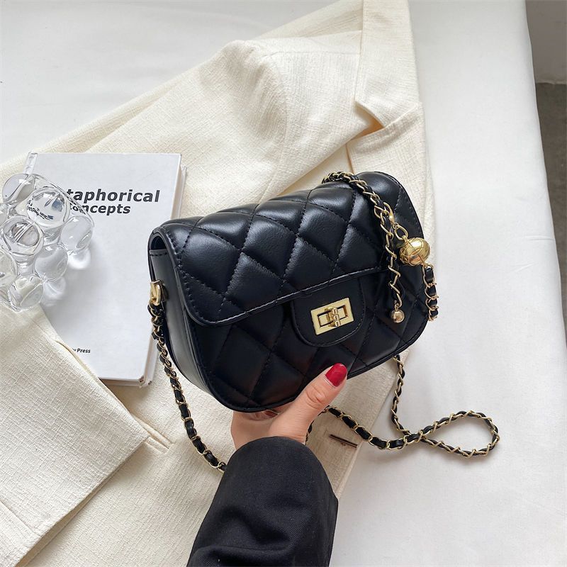 Quilted Chain-Strap Shoulder Bag Bowlift