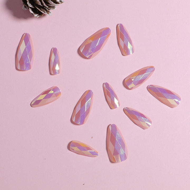 Glamorous Rhinestone-Accent Press-On Nails Bowlift