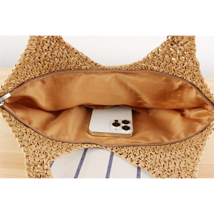 Shoulder Bag Made of Sustainable Rattan Weaving Bowlift