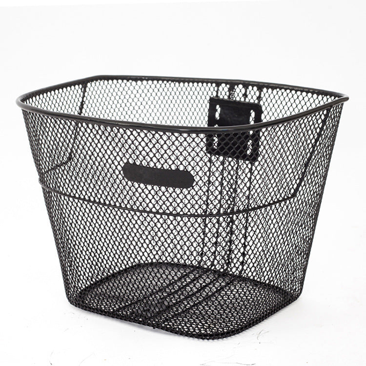 ventilated steel mesh bicycle front basket with quick-release bracket Bowlift