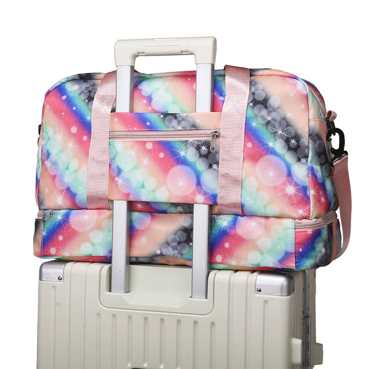 Leisure travel bag with colorful design and multiple compartments Bowlift