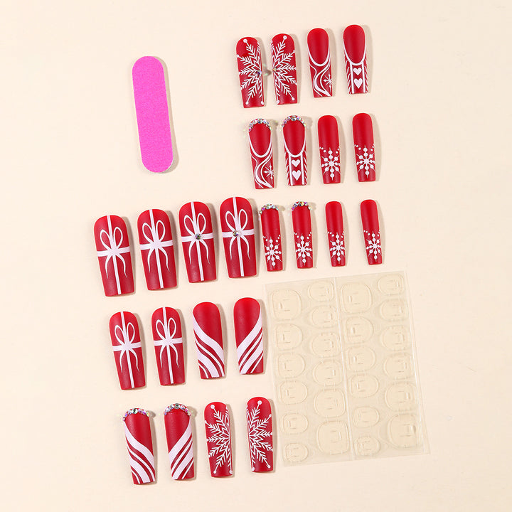 Festive Holiday Nail Art Design Bowlift