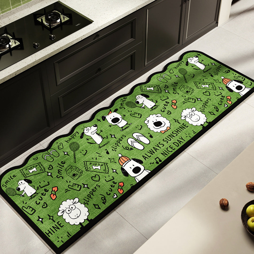 Fun-Themed Kitchen Runner Mat Bowlift